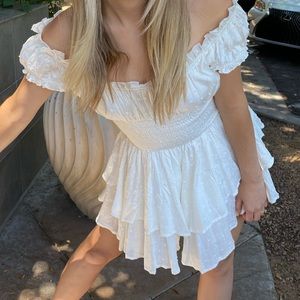 THE LOVE GALORE ROMPER WHITE